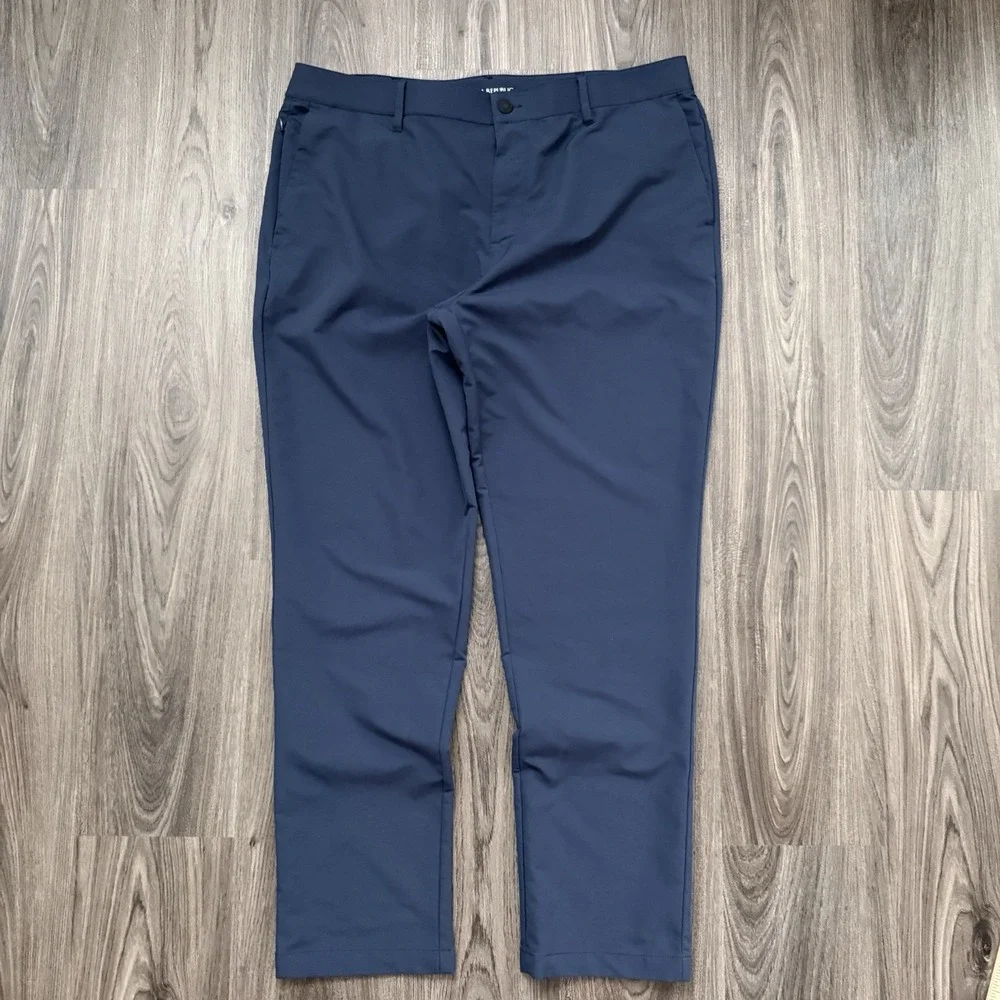 Banana Republic Men's Navy Blue Traveler Pants golf 38x30.5(tag32)100% Polyester